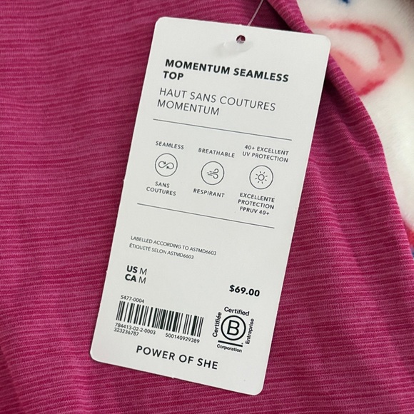 new Athleta momentum seamless long sleeve top - Picture 2 of 5